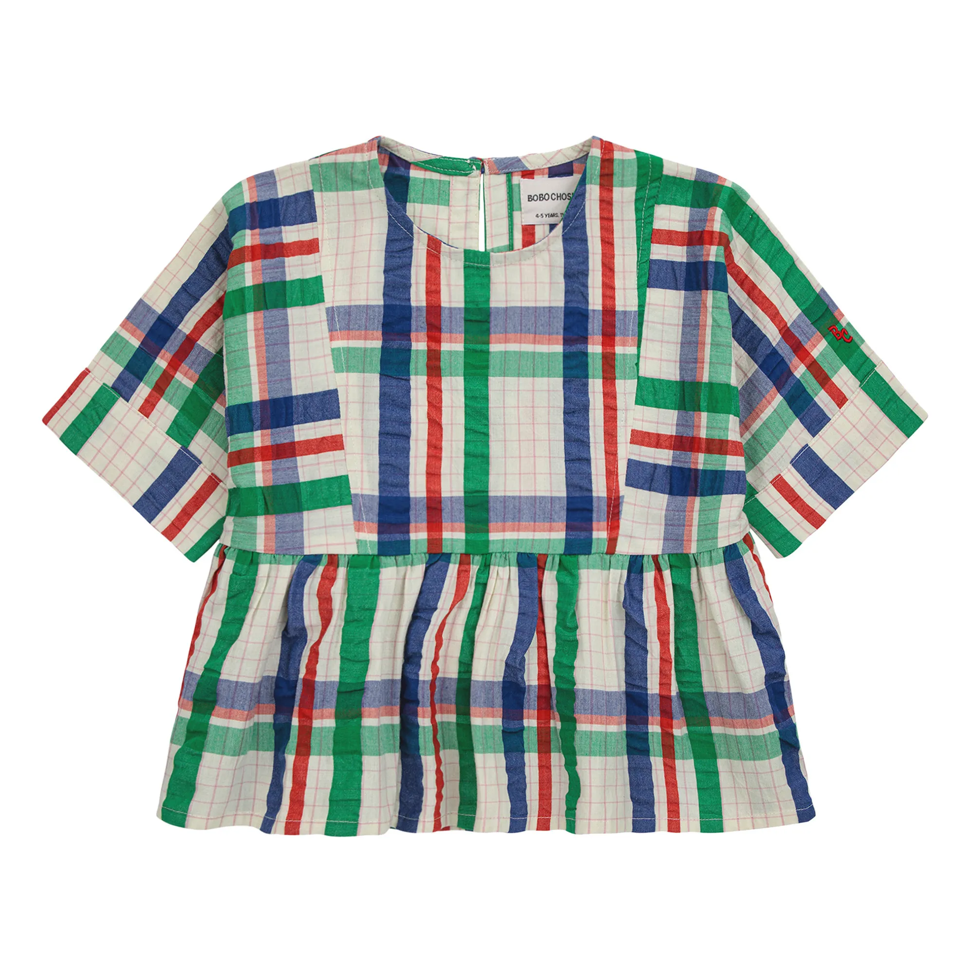 Bobo Choses Ecru Children's Checked Blouse
