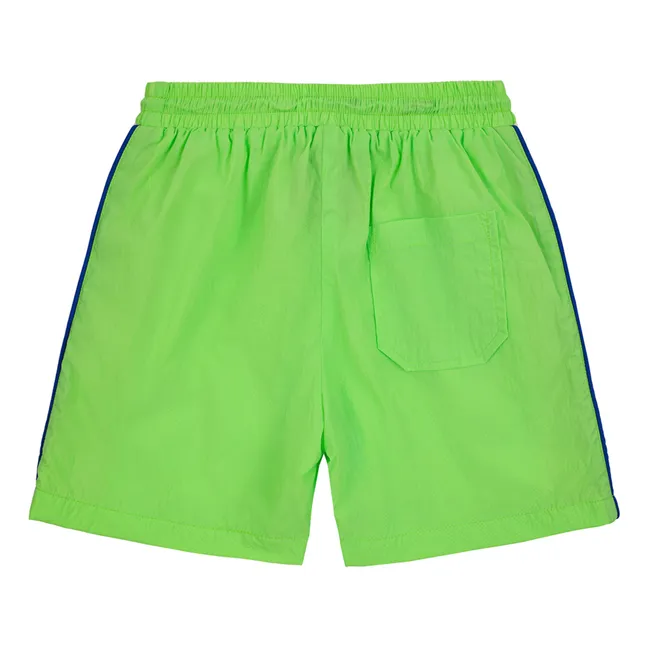 Zweifarbige Bermuda-Shorts | Grün