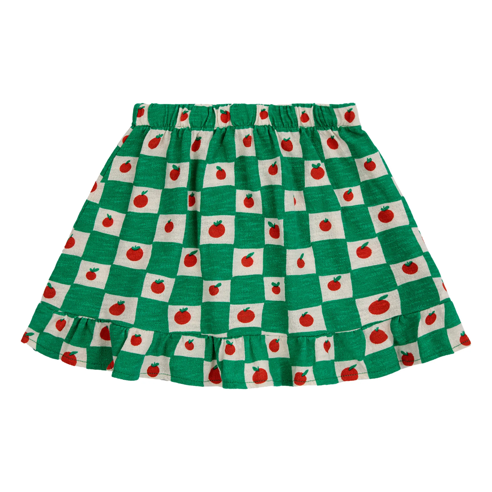 Bobo Choses Green Tomato Organic Cotton Skirt