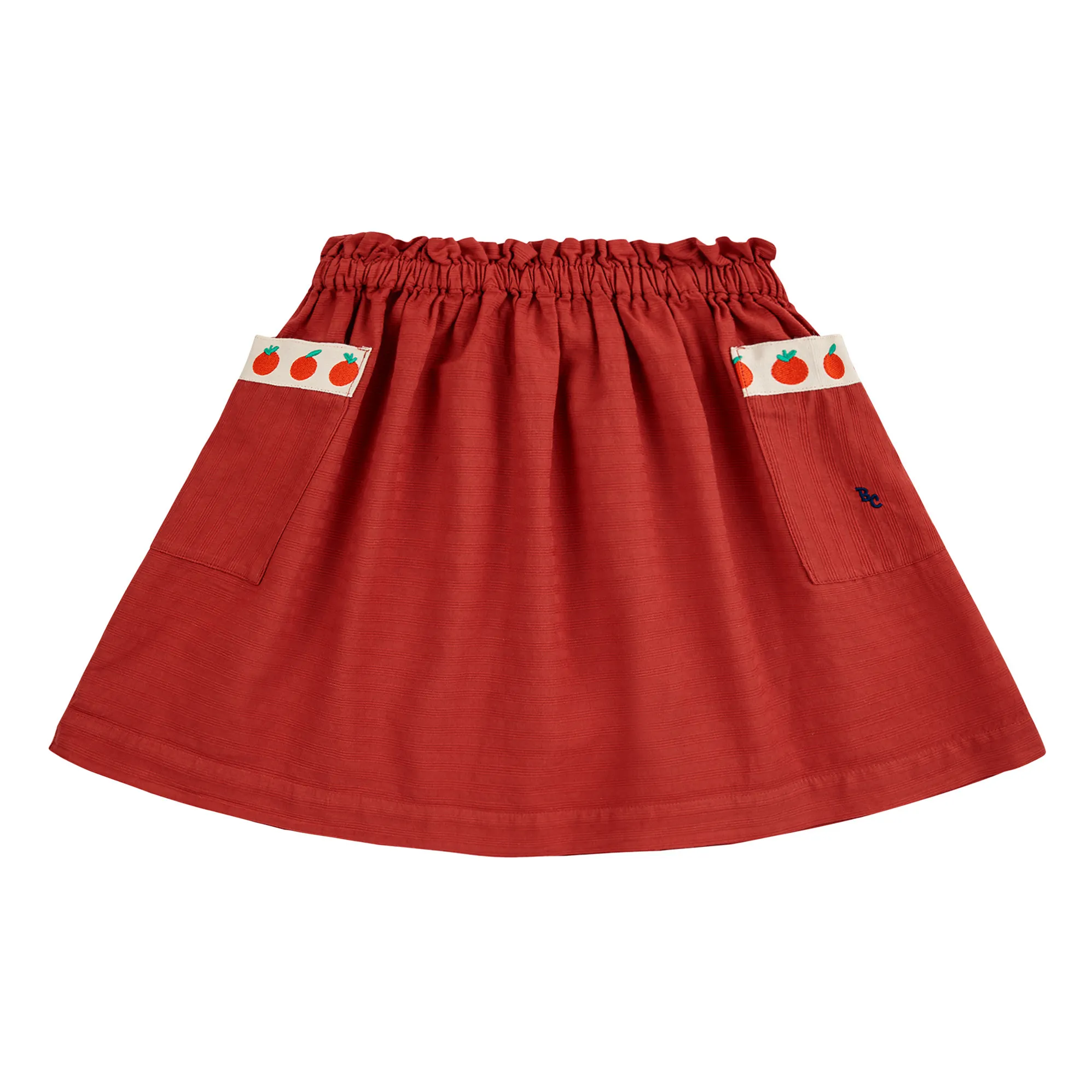 Bobo Choses Red Tomato Embroide Pocket Skirt