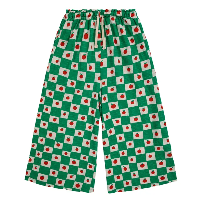Gonna-pantalone in cotone organico Tomato | Verde