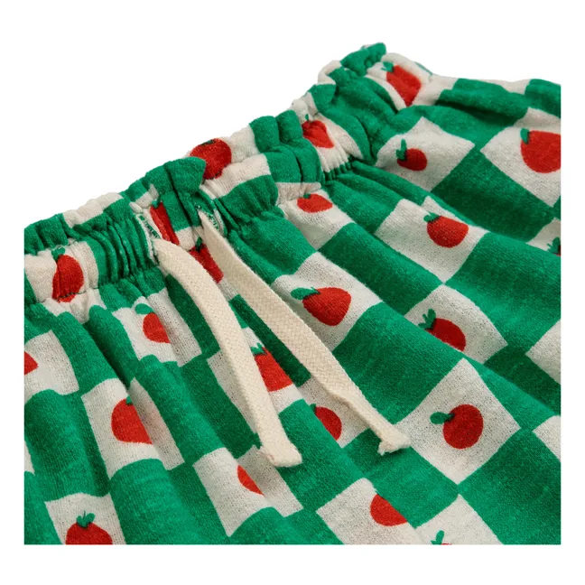Falda pantalón de punto de algodón ecológico Tomate | Verde