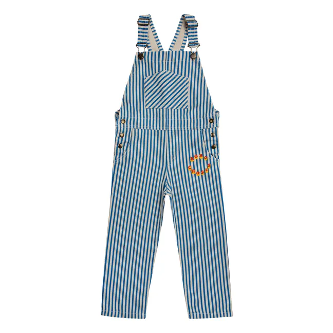 Circle striped overalls | Blue