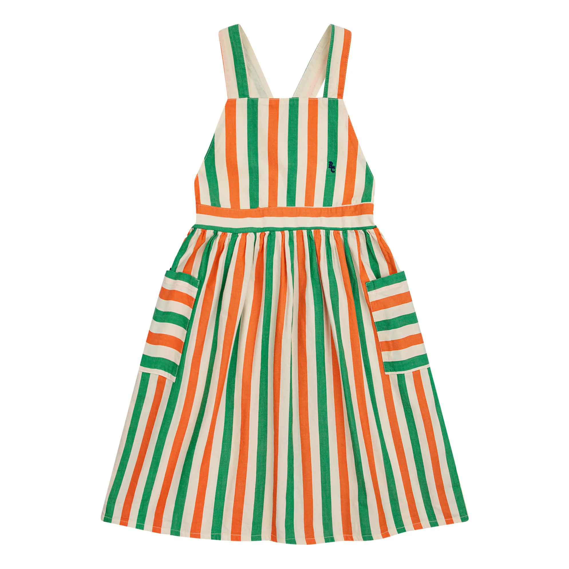 Bobo Choses Ecru Striped Dress