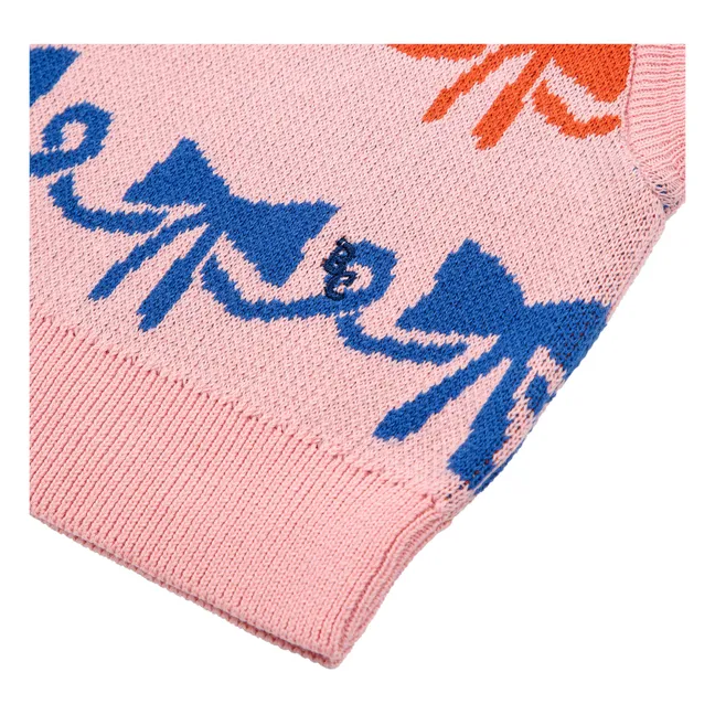 Organic Cotton Sleeveless Sweater Knots | Pink