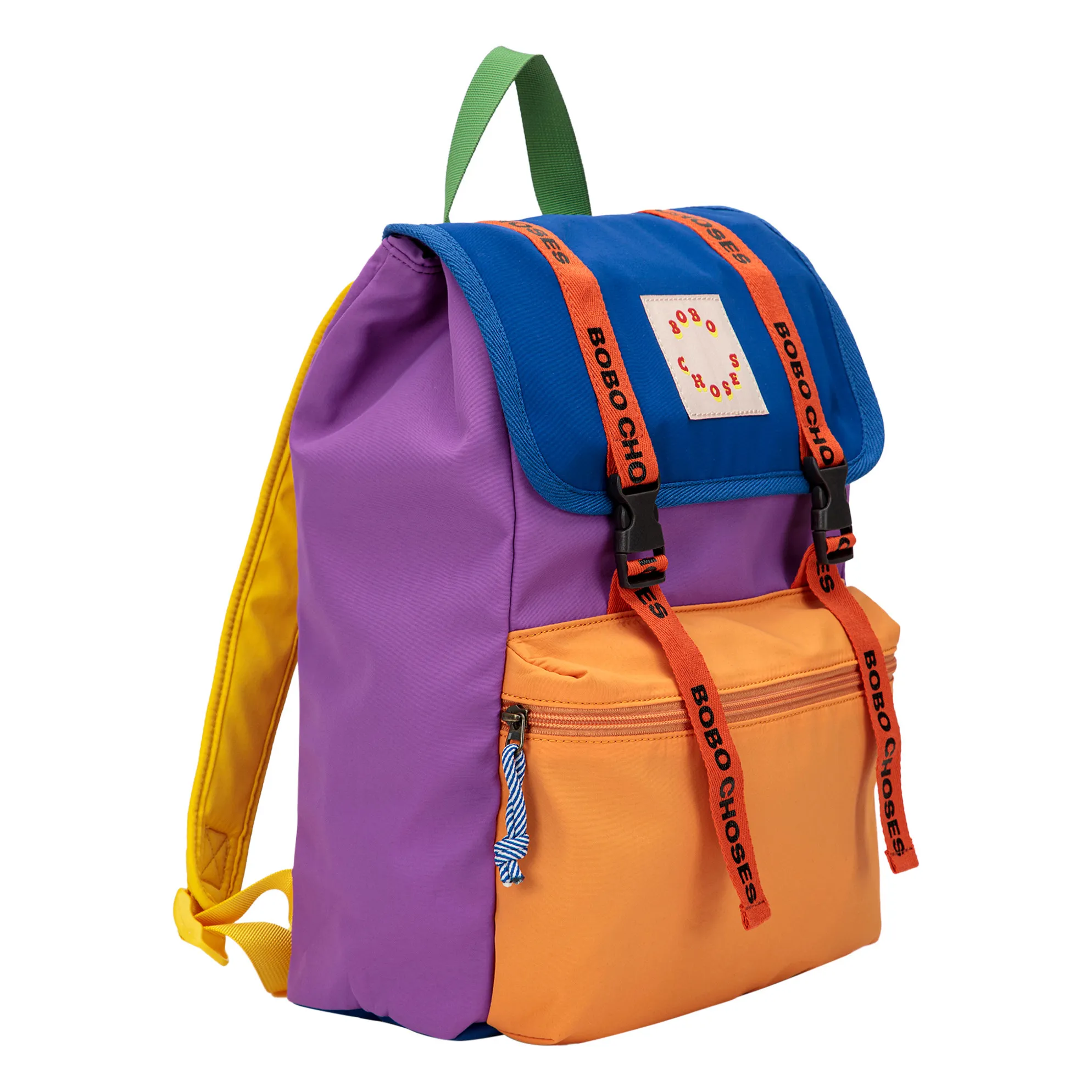 Bobo Choses - Color Block Organic Cotton Backpack - Blue Bobo Choses - Color Block Organic Cotton Backpack - Blue