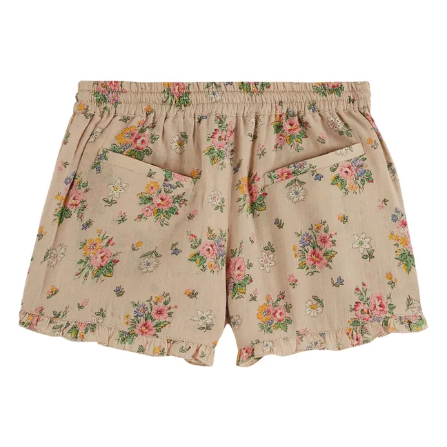 Vintage Floral Shorts | Beige