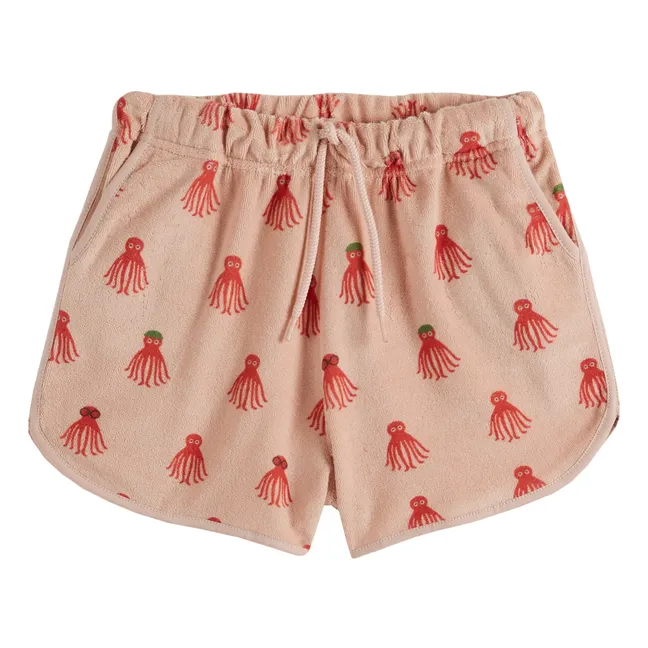 Octopus Shorts Frottee | Rot
