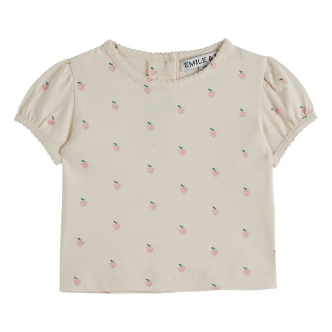 T-Shirt Picote Kleine Herzen | Rosa