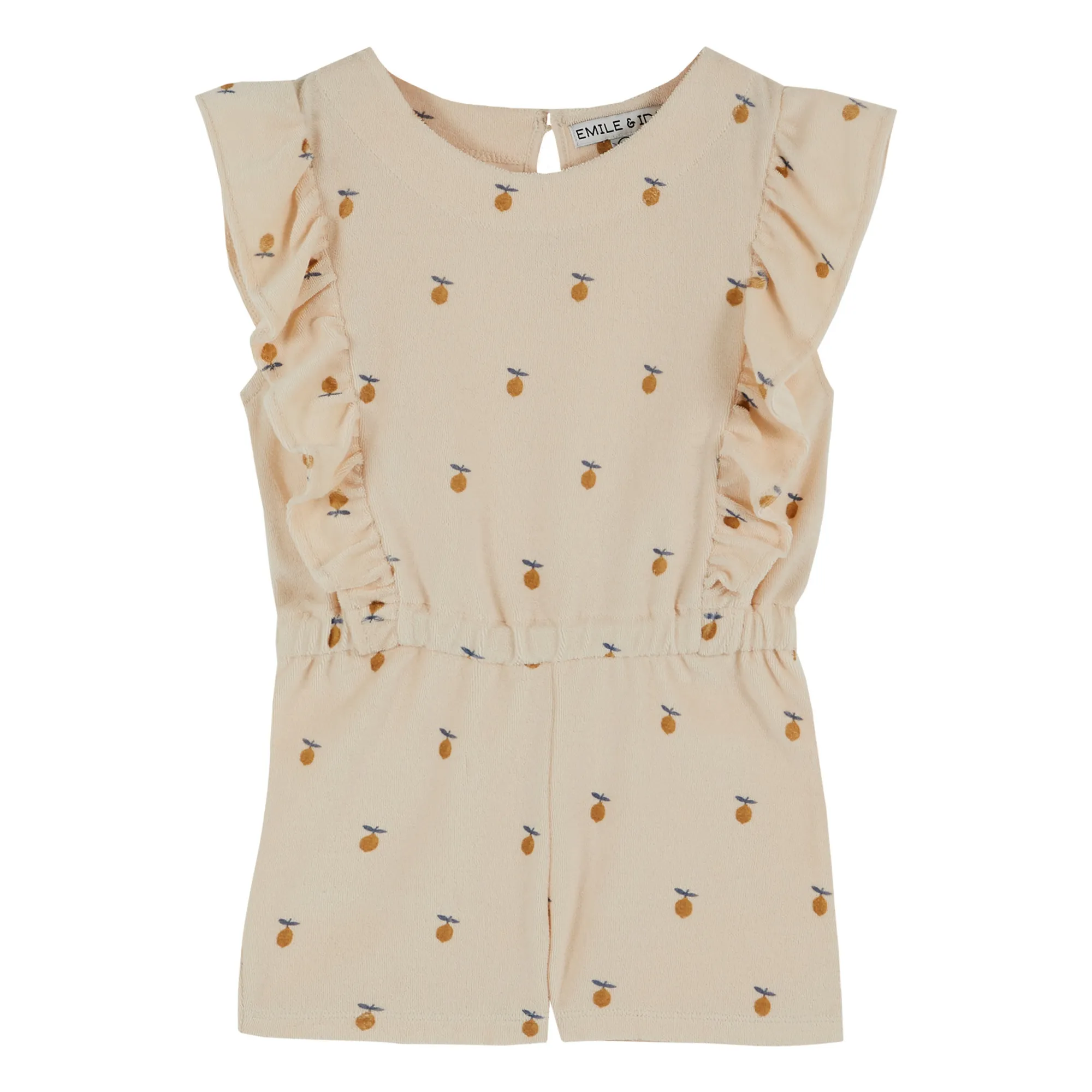 Emile Et Ida Yellow Terry Cloth Playsuit