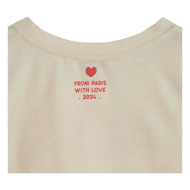 Paris with Love T-shirt | Ecru