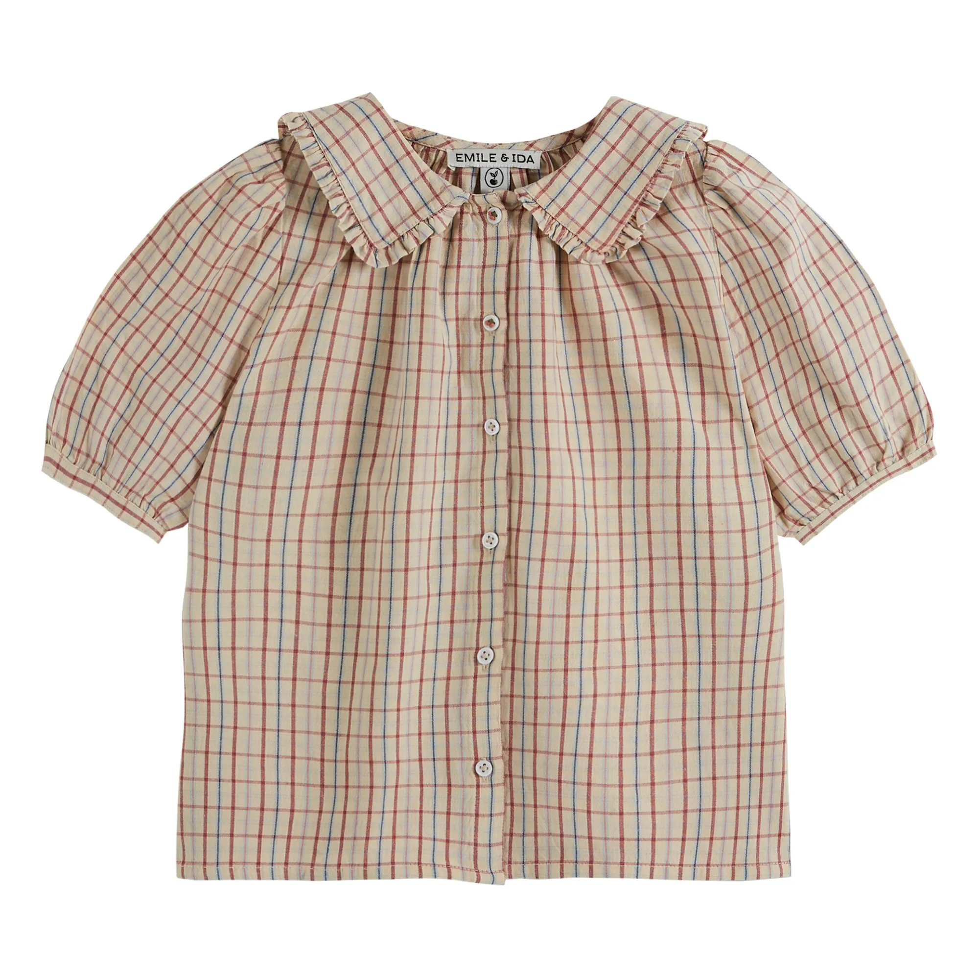 Emile Et Ida Vanilla Carreaux Blouse