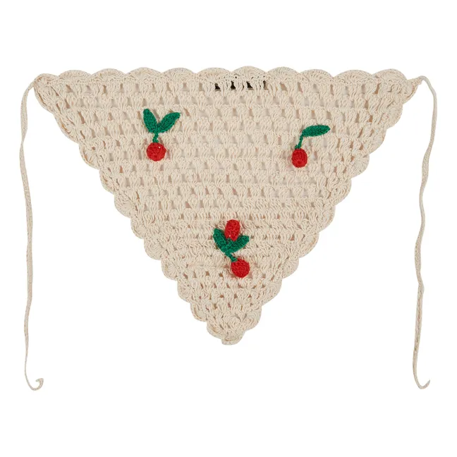 Foulard Cerises Crochet | Ecru