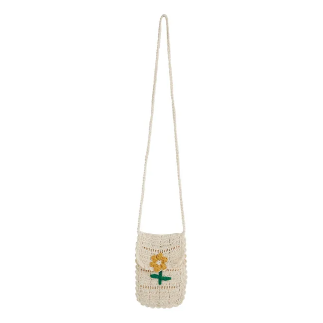 Flower Crochet Bag | Ecru