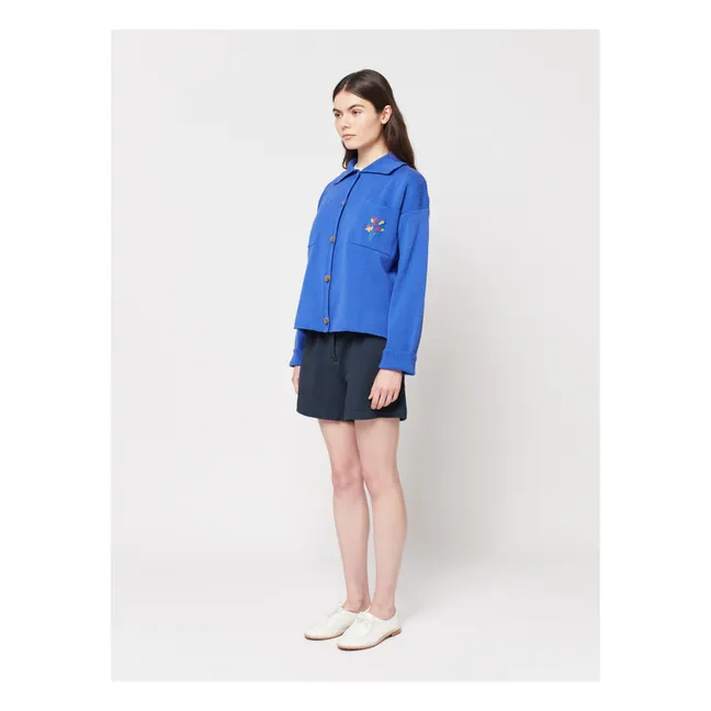 Cardigan with collar - Women's collection  | Blue