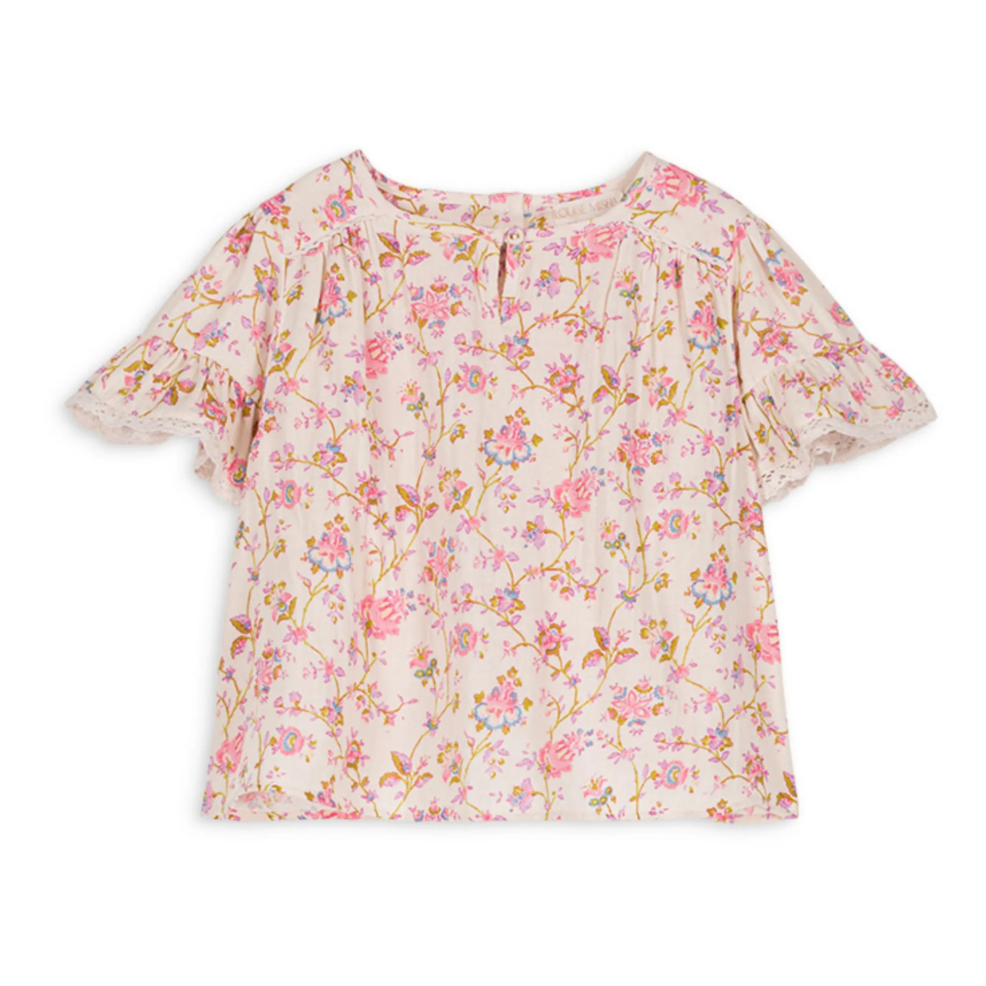 Louise Misha Kalistee Blouse, Pink Pomelo Checks