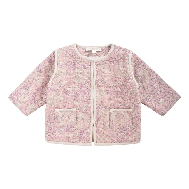 Teliani Jacquard Quilted Jacket | Pink