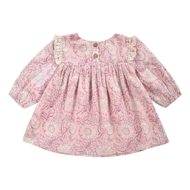 Arinola Lace Collar Dress | Pink