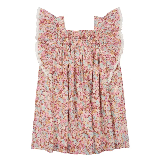 Embroidered floral Martine dress | Pink
