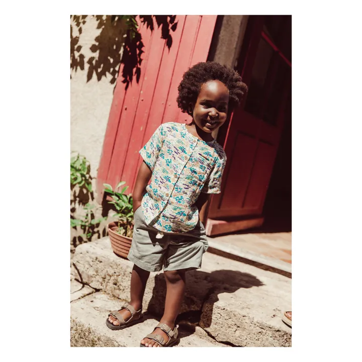 Short Obiki Twill | Brun kaki- Image produit n°1