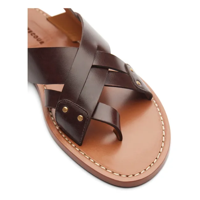 Leather sandals n°204 | Ebony