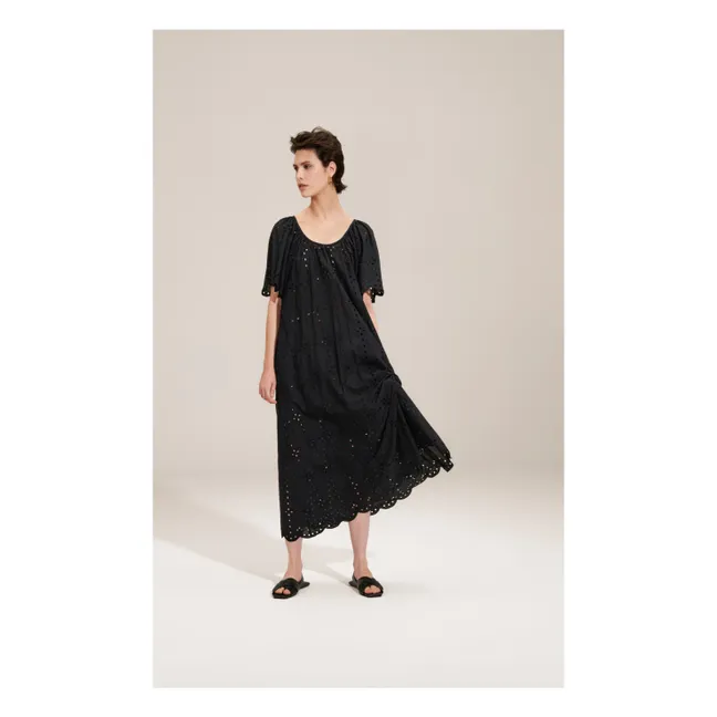Penelope Embroidered Dress | Black