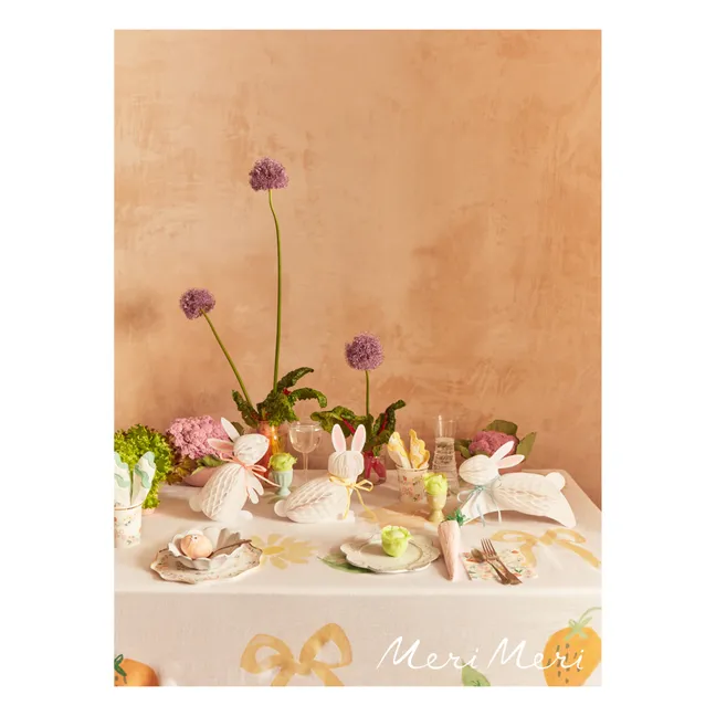 Assiettes florales printanières - Set de 8 | Pastel