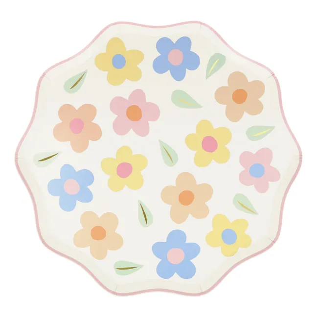Seitenteller Happy Flowers - 8er-Set | Pastell