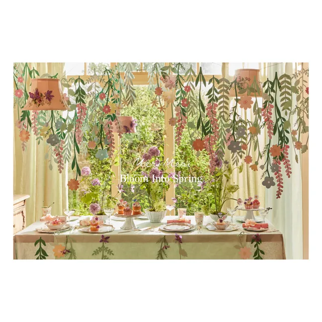 Assiettes Elegant Floral - Set de 8 | Pastel