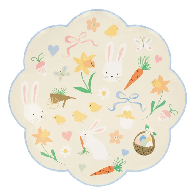 Speiseteller Ostersymbol - 8er-Set | Pastell
