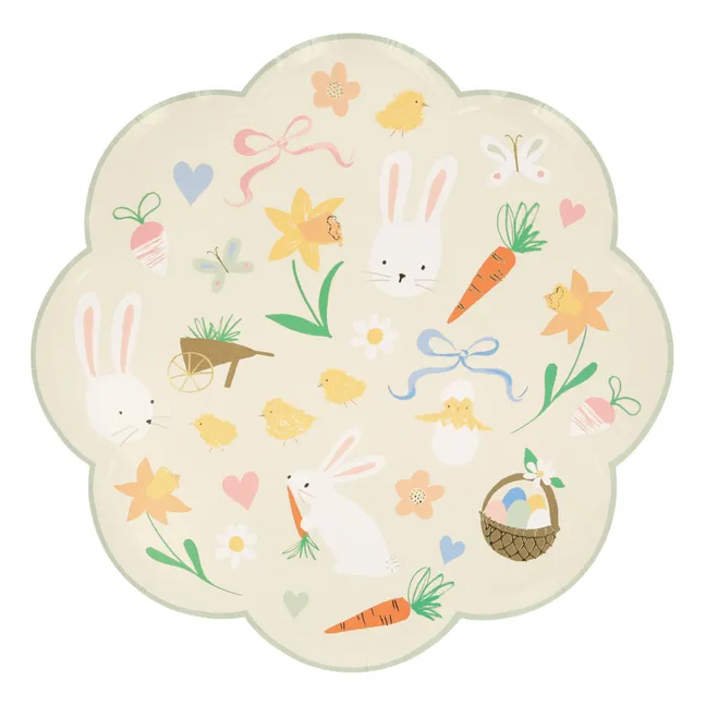 Platos hondos con iconos de Pascua - Lote de 8 | Pastel