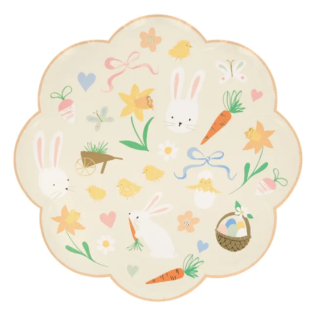 Platos hondos con iconos de Pascua - Lote de 8 | Pastel