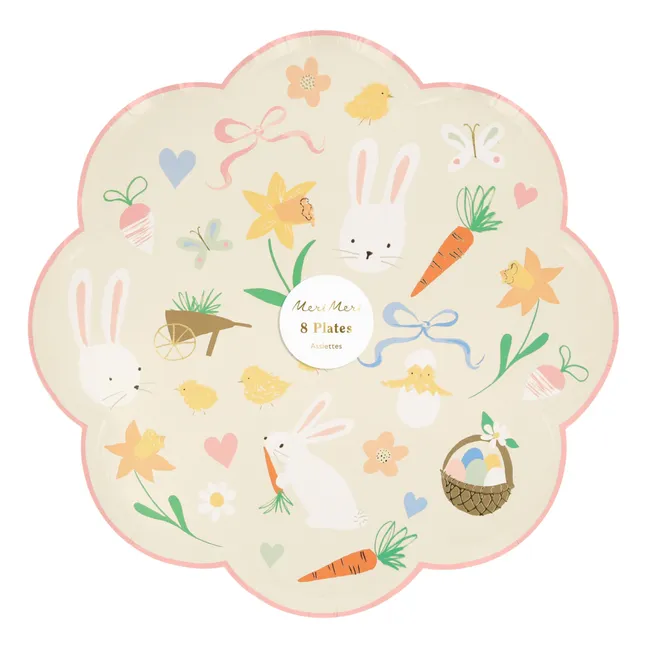 Easter icon dinner plates - Set of 8 | Pastel