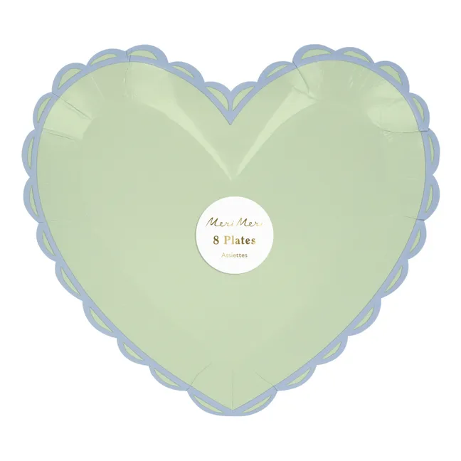 Small heart plates - Set of 8 | Pastel