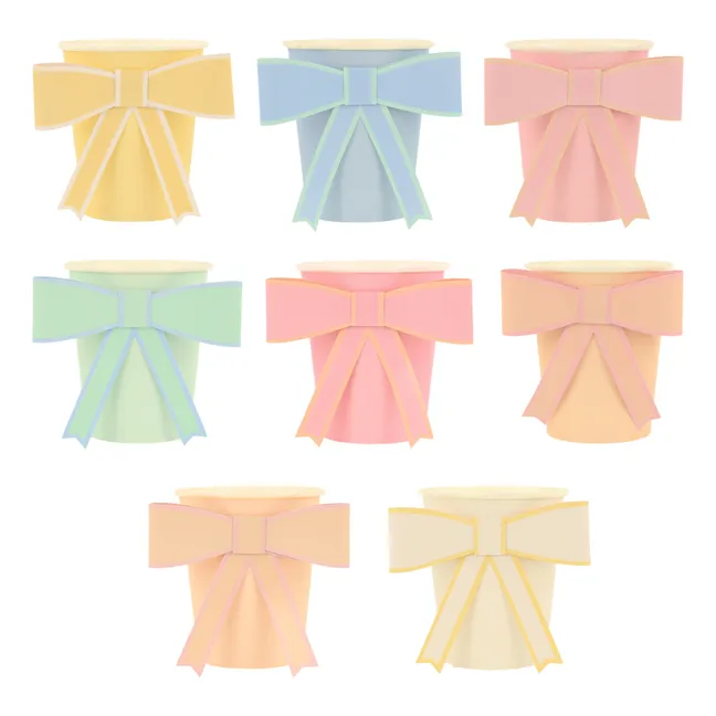 Bow cups - Set of 8 | Pastel
