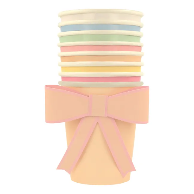 Bow cups - Set of 8 | Pastel