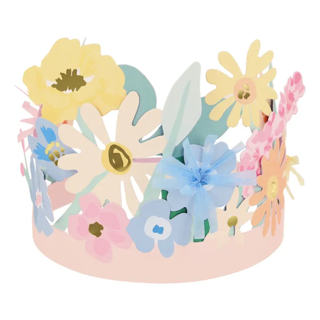 Corona de flores de papel - Lote de 8 | Pastel