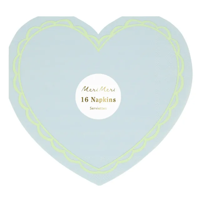 Große Servietten Herz Pastell - Set aus 16 Stück | Pastell