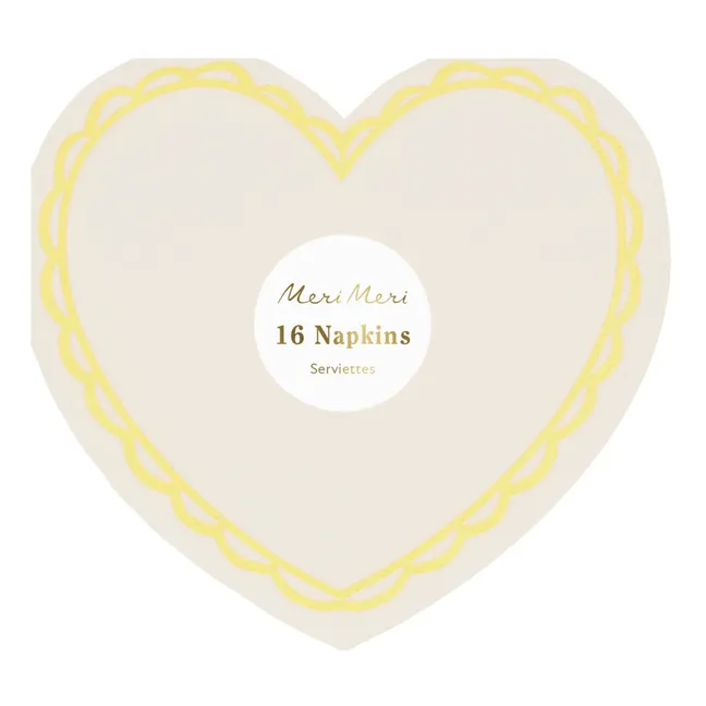 Small pastel heart napkins - Set of 16 | Pastel