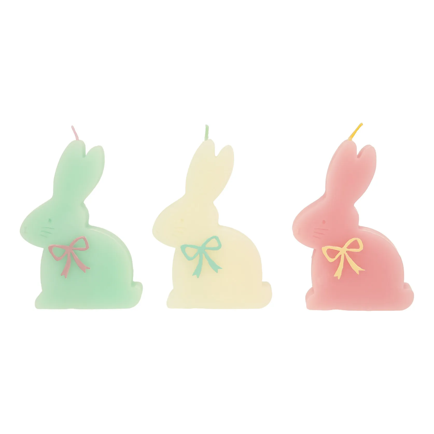 Meri Meri Pastel Rabbit Candles - Set Of 3