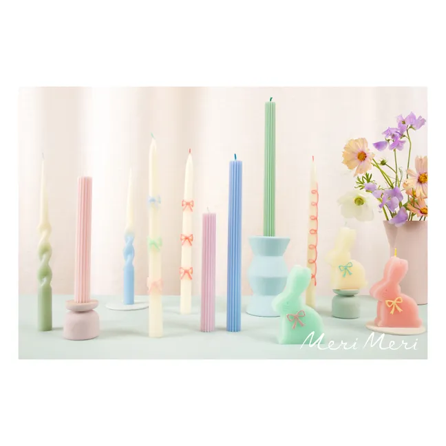 Velas con forma de conejo - Lote de 3 | Pastel