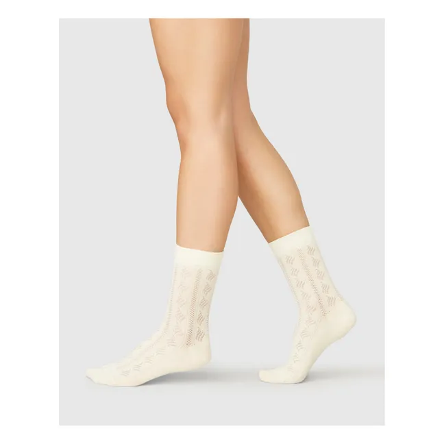 Alva Kumiko Organic Cotton Socks | Ivory