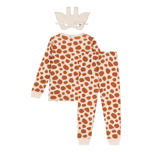 Conjunto de pijama y antifaz Manege Giraffe | Beige