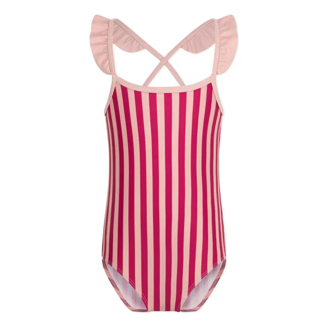 Michaela Striped 1-Piece Swimsuit | Pink