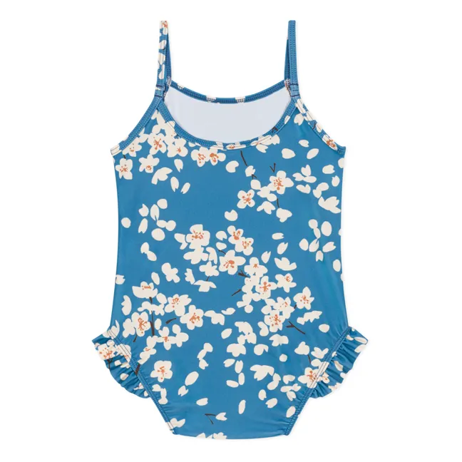Mossom Flowers 1-Piece Swimsuit | Blue