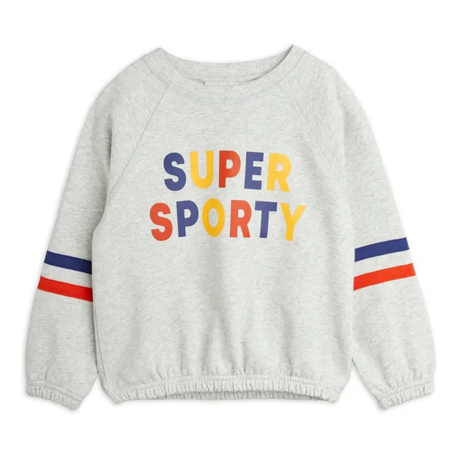 Sweat Super Sporty Coton Bio | Gris chiné