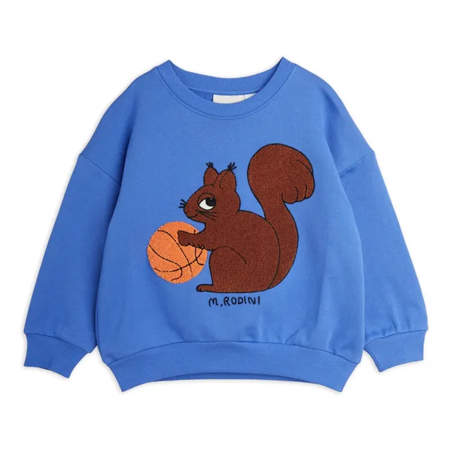 Sweatshirt Eichhörnchen Bio-Baumwolle | Blau