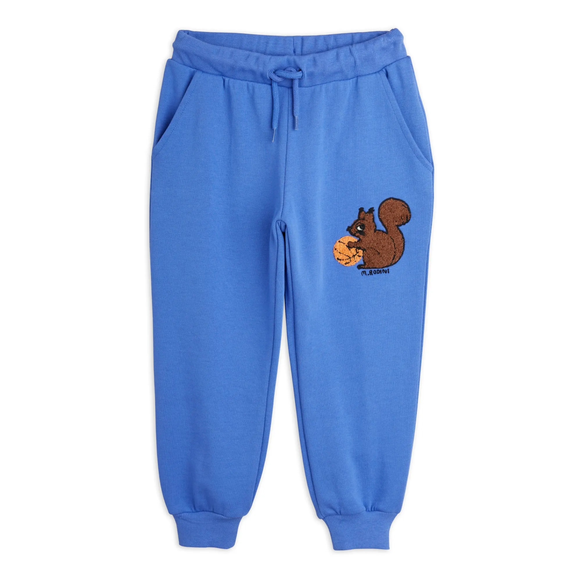 Mini Rodini Joggers in cotone biologico con carré di scoiattolo