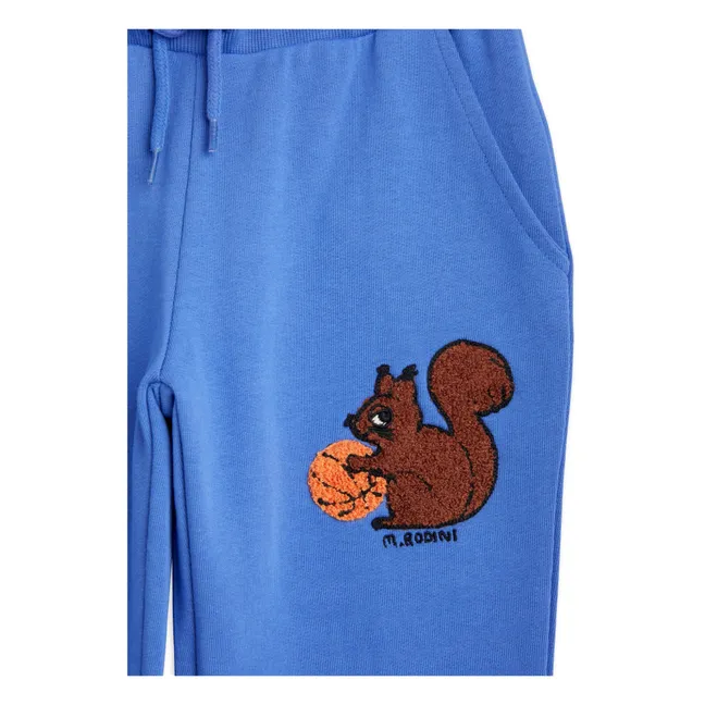Jogger mit Eichhörnchen-Einsatz aus Bio-Baumwolle | Blau