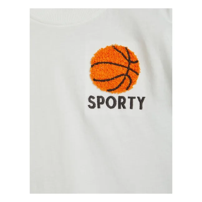 Maglietta sportiva in cotone organico | Bianco